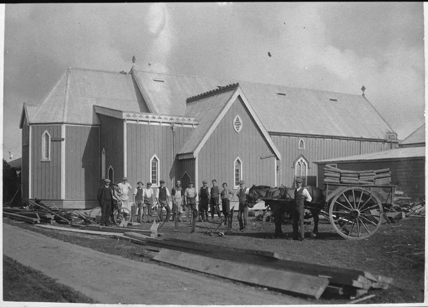 Preparation for moving the All Saints Church, Church Street