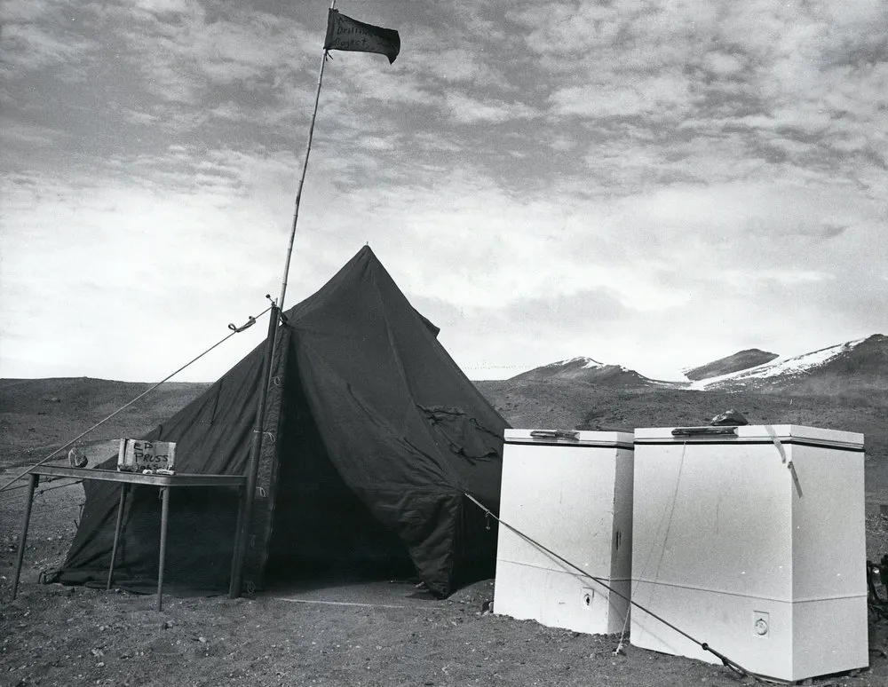 Freezers used at the DVDP drill site to keep core samples removed from from permafrost frozen
