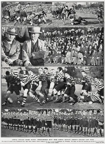 Image: Annual college rugby match: Christchurch Boy's High School defeats Christ's College last week