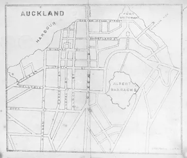 Image: Map of Central Auckland, 1861
