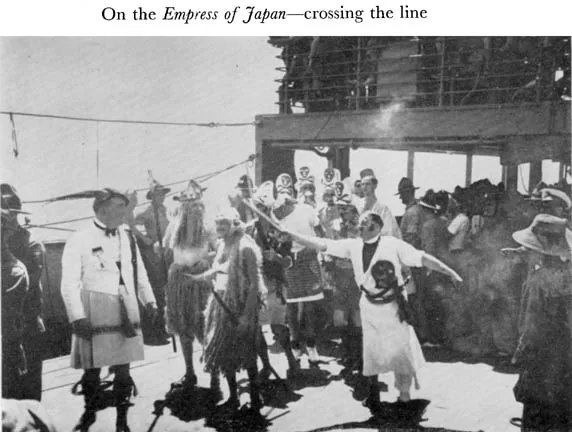 On the Empress of Japan—crossing the line