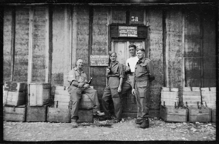 New Zealand and Australian prisoners of war in Italian Camp 57 - Photograph taken by Lee Hill