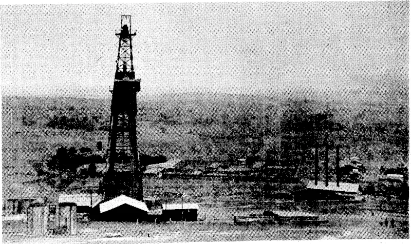 At the foot of the Tuhulu Dome, or Sishan Mountain, in Manchukiio, stands this 200ft boring tower. It is worked by the Manchukuo Petroleum Company, which is financed by Japanese capital. The drilling has revealed five oil strata, at depths varying from 600 to 800 metres. ,Si (Evening Post, 29 December 1941)