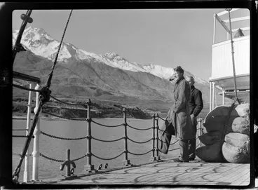 Image: Unidentified man on SS Earnslaw, Lake Wakatipu