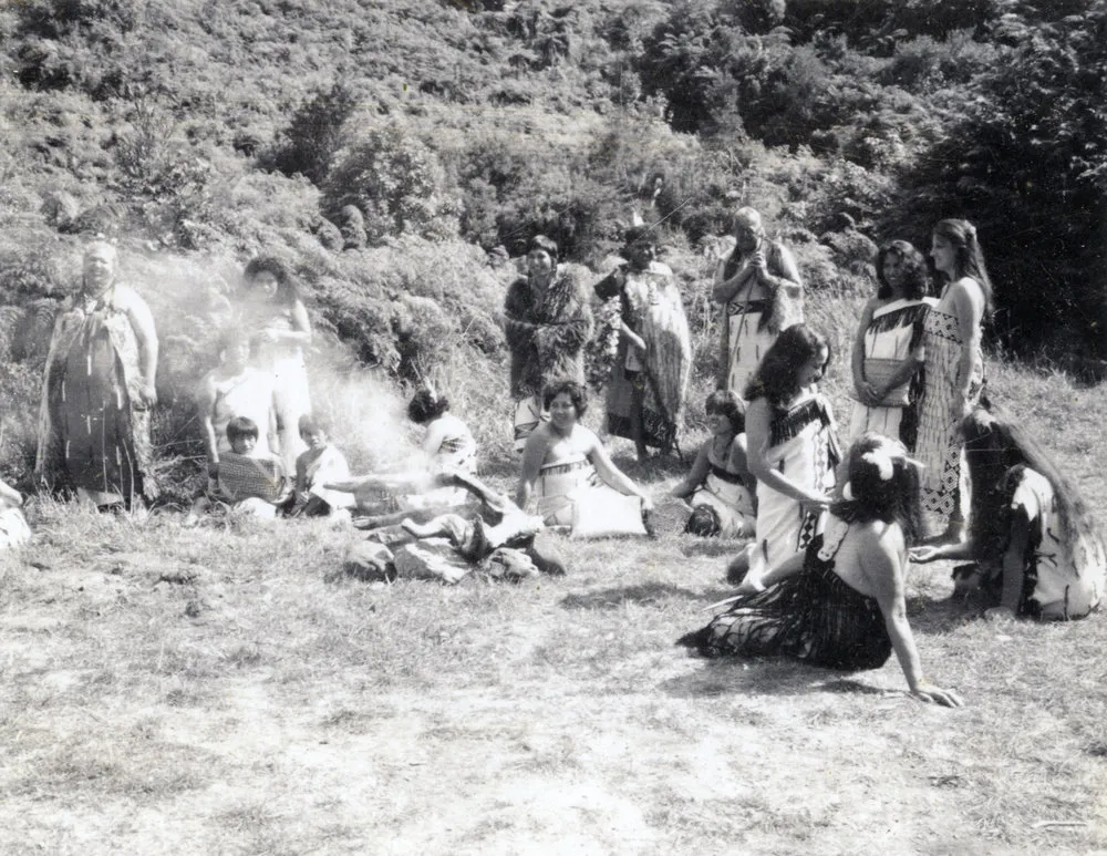 Māwai Hakona members in Te Rauparaha film, 1971
