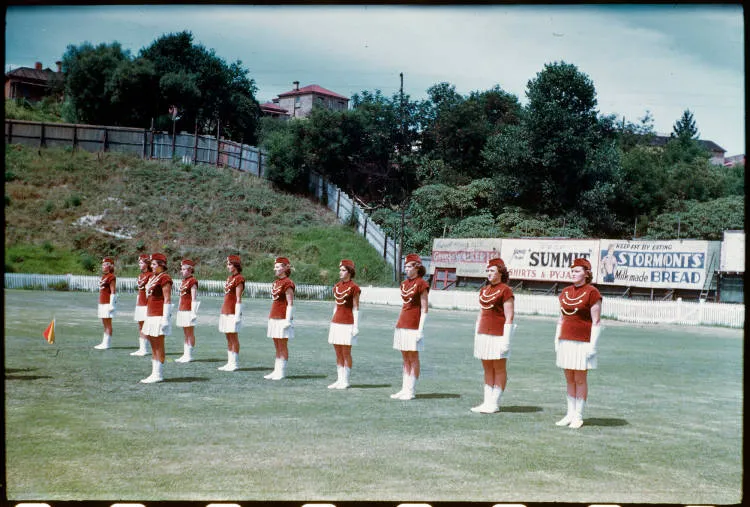 Marching girls at Carlaw Park