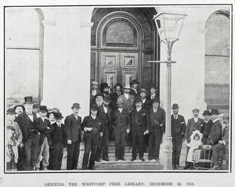 OPENING THE WESTPORT FREE LIBRARY, DECEMBER 22, 1904