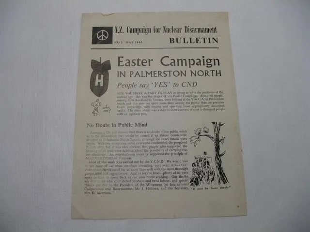 N.Z Campaign for Nuclear Disarmament Bulletin