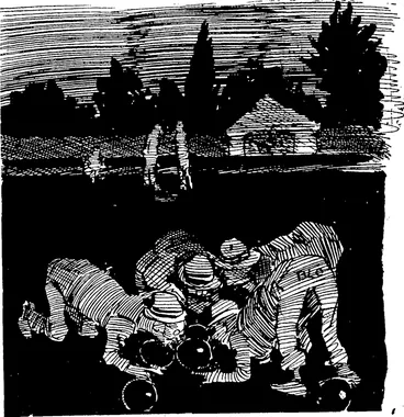 Image: THE LAST "HEAD,���IS IT A TIE? Why Devonport Bowlers are pleading for "Daylight Saving" to come into force, (Observer, 08 July 1916)