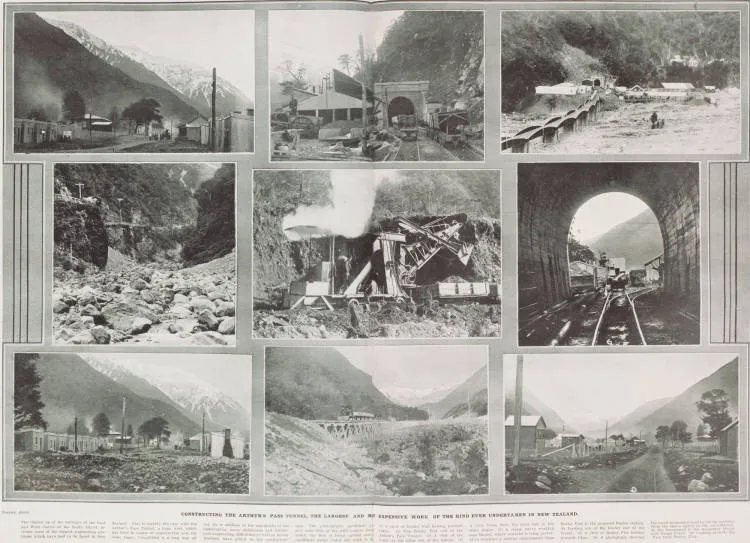 Constructing the Arthur's Pass tunnel, the largest and most expensive work of the kind ever undertaken in New Zealand