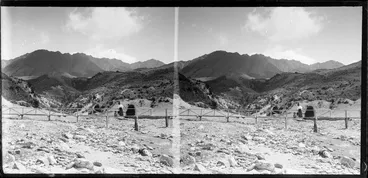 Image: Unidentified woman and small child walking in the Remarkables, Queenstown-Lakes District, Otago Region