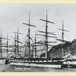 The 'Mairi Bhan' rafted alongside another ship at Port Chalmers, N.Z