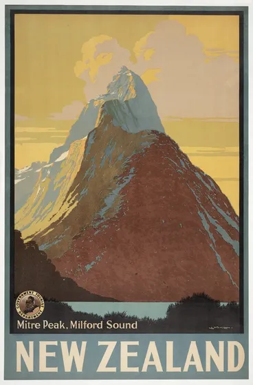 Image: Mitchell, Leonard Cornwall, 1901-1971 :Mitre Peak, Milford Sound, New Zealand / Government Tourist Department. G H Loney, Government Printer, Wellington. 5,000 [... 19]36.