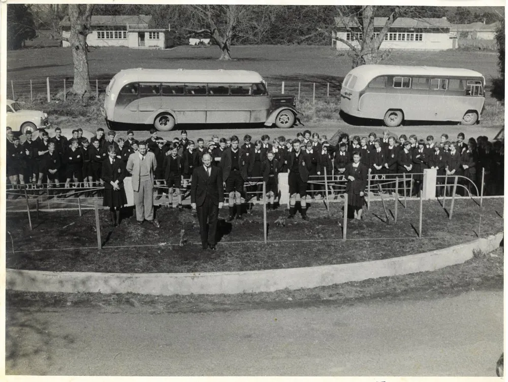 The opening of the bus bay at the Katikati Primary School