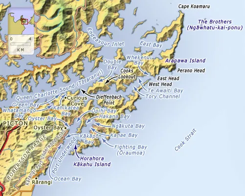 Arapawa Island to Port Underwood