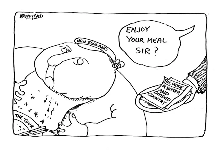 Bromhead, Peter, 1933- :New Zealand [and] the tour. 12 September 1981.