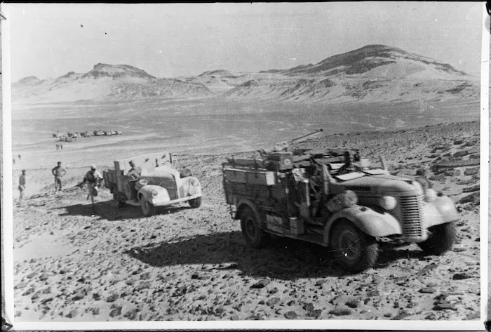 LRDG on patrol in desert country