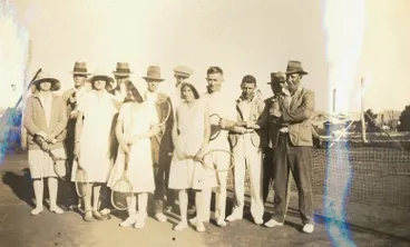 Image: A tennis gathering.