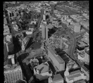 Image: Auckland city, including Auckland Town Hall and Aotea Square