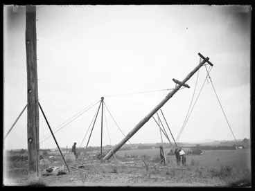 Image: Final lift of telephone pole