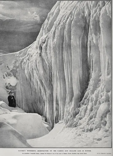 Nature's Wonderful Architecture on the Famous New Zealand Alps In Winter Image: Nature's Wonderful Architecture on the Famous New Zealand Alps In Winter