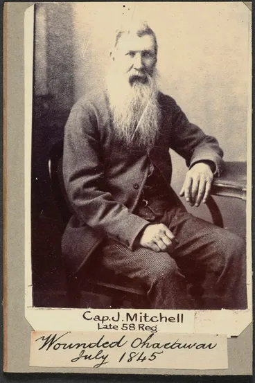 Image: Captain J. Mitchell, late 58th regiment, wounded Ohaeawai July 1845