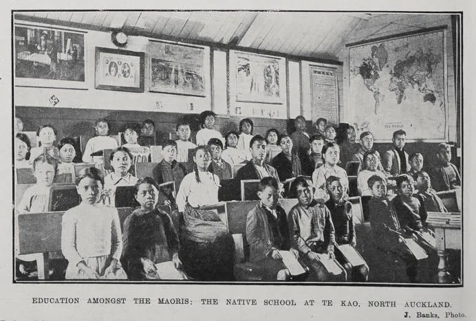 Education Amongst The Maoris; The Native School At Te Kao. North Auckland