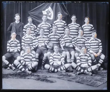 Image: Glass Plate Negative: Christ's College, First Fifteen Football Team