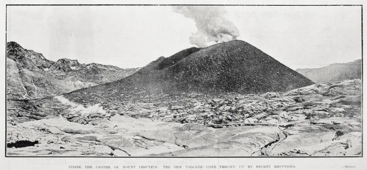 Inside the crater of Mount Vesuvius: the new volcanic cone thrown up by recent eruptions