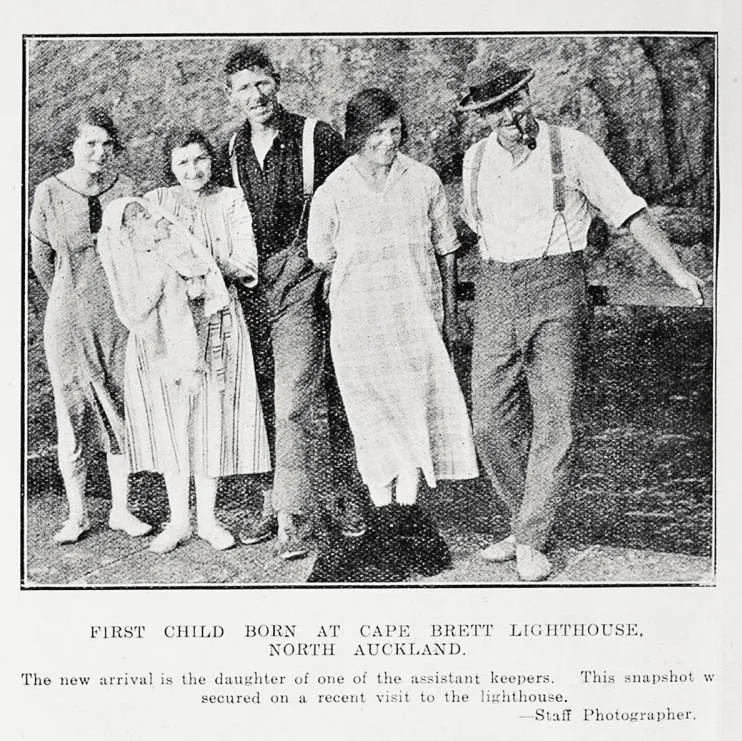 First Child Born At Cape Brett Lighthouse, North Auckland
