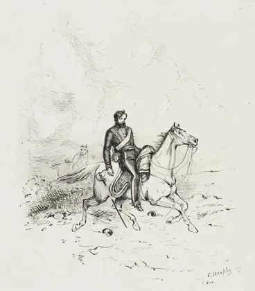Image: Heaphy, Charles 1820-1881 :Charge of the Light Brigade. [1869?]
