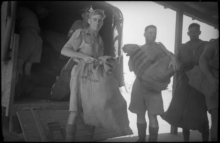 Unloading parcels in Maadi for 1st Echelon