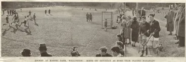 Image: Hockey at Karori Park, Wellington: scene on Saturday as home team played Manawatu
