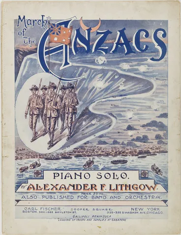 Image: March of the ANZACs: For piano solo 