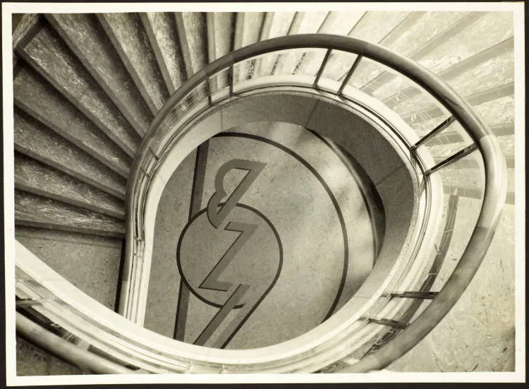 1ZB Building Stairwell, Durham Street West, Auckland Central, 1941