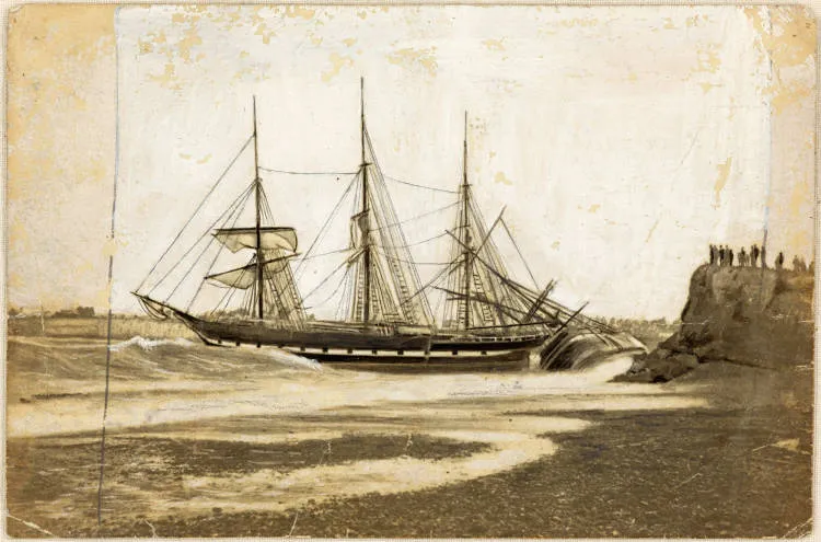 Wreck of the City of Perth and Benvenue, Timaru, 1882