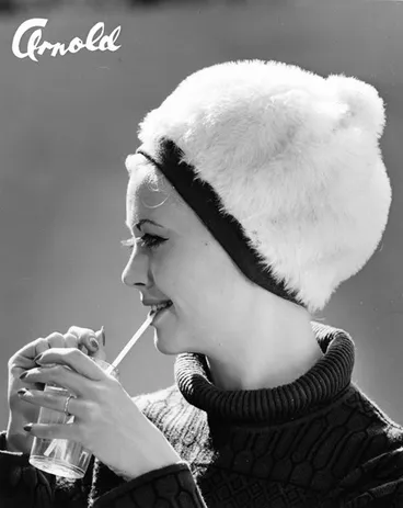 Image: Imitation fur fabric beret