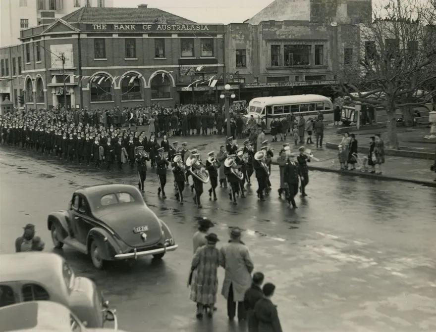 Victory over Japan celebration parade, The Square