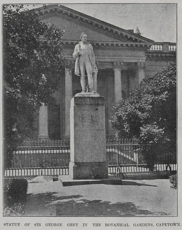 Image: Statue of Sir George Grey in the botanical gardens, Capetown