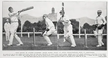 Image: Great batting by college cricketers: record scoring during an inter-collegiate match at Christchurch
