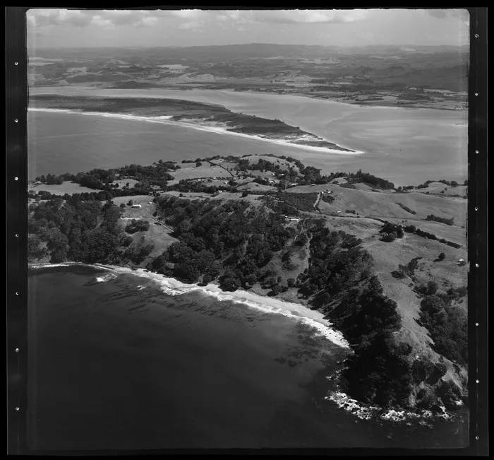 Whangateau Harbour with Ti Point district in the foreground