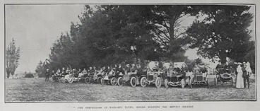 Image: THE COMPETITORS AT WAIRAKEI, TAUPO, BEFORE STARTING THE RETURN JOURNEY