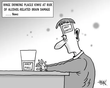 Image: "Binge-drinking places Kiwis at risk of alcohol-related brain damage...News. 6 November, 2007