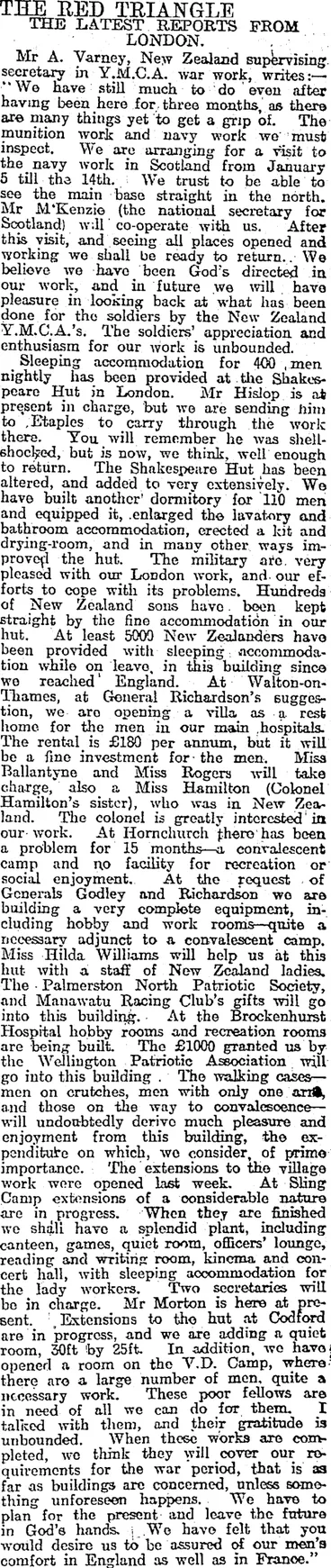 Image: THE RED TRIANGLE (Otago Daily Times 21-3-1917)