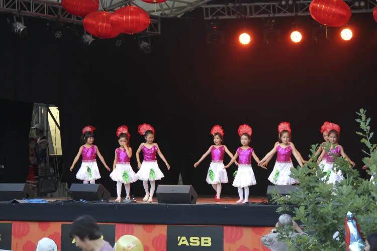 Stage performance at the Auckland Lantern Festival.