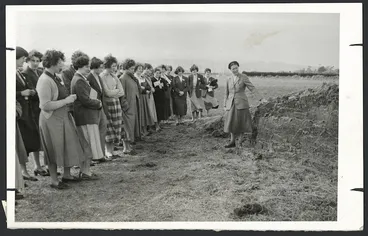 Image: Country Girls Club members at a course on farming practices