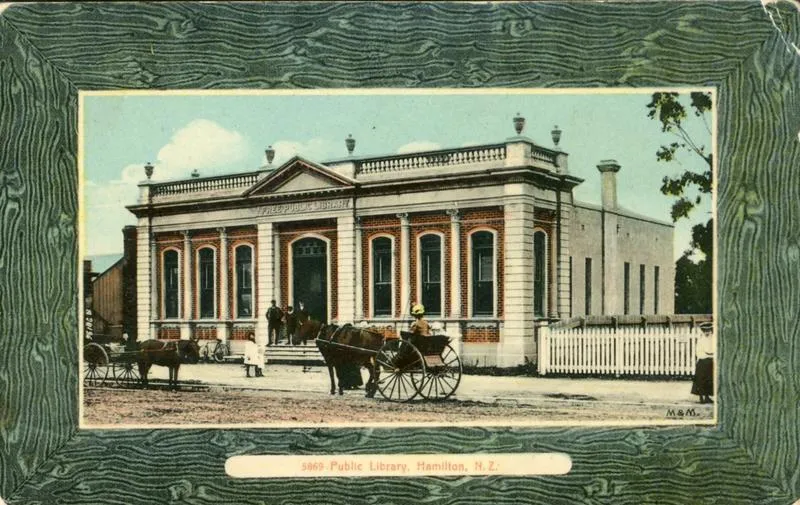 Postcard – Public Library, Hamilton