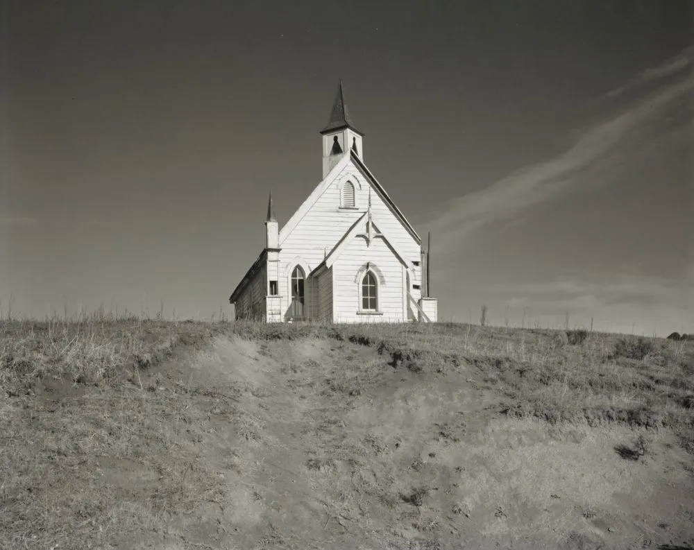 Exterior, family church (Methodist), Whirinaki, Hokianga Harbour, Northland, 3 May 1982