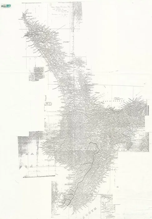 Land Information New Zealand : [map of North Island showing tribal boundaries][facsimile]. 1939