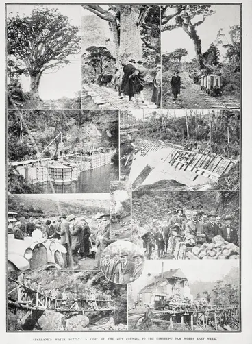 Image: Auckland's water supply: a visit of the city council to the Nihotupu Dam works